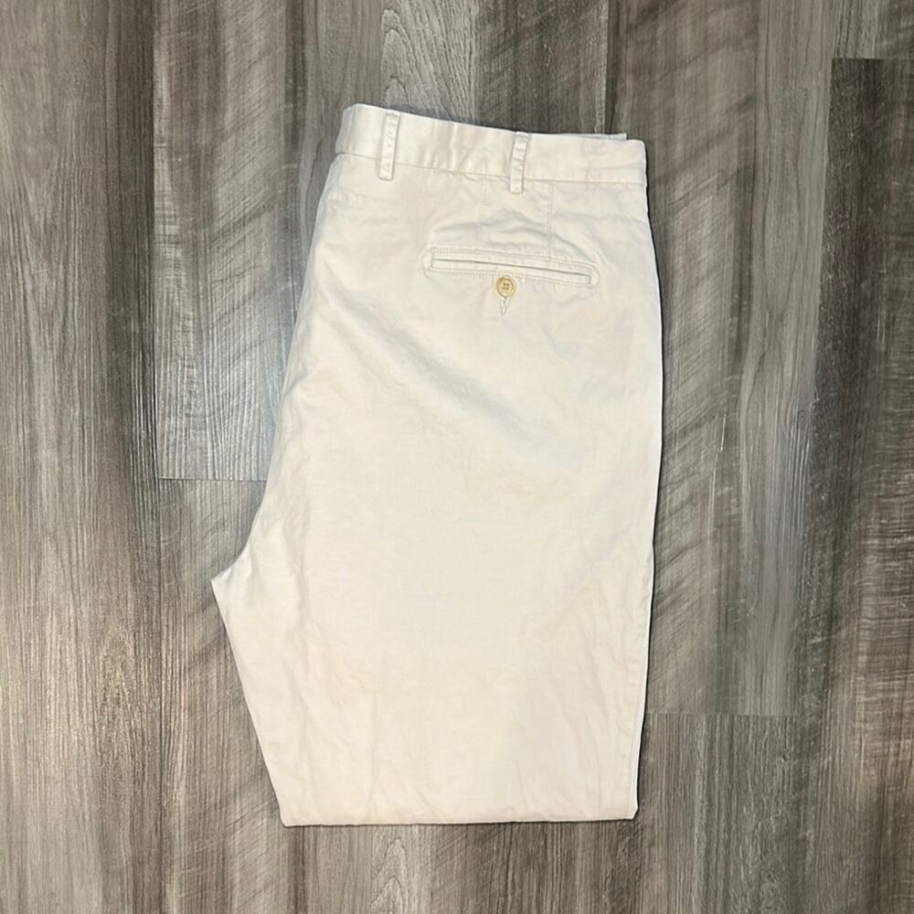 Peter Millar Raleigh Washed Twill Flat Front Pima Cotton Chino Pants - 40